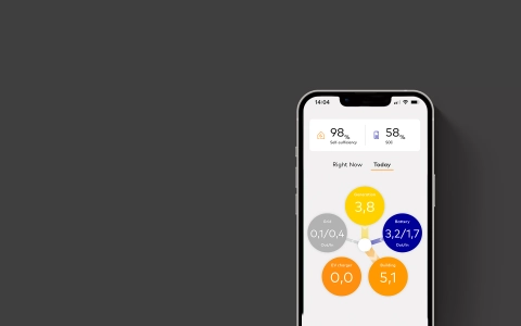 SENEC.App opened on smartphone