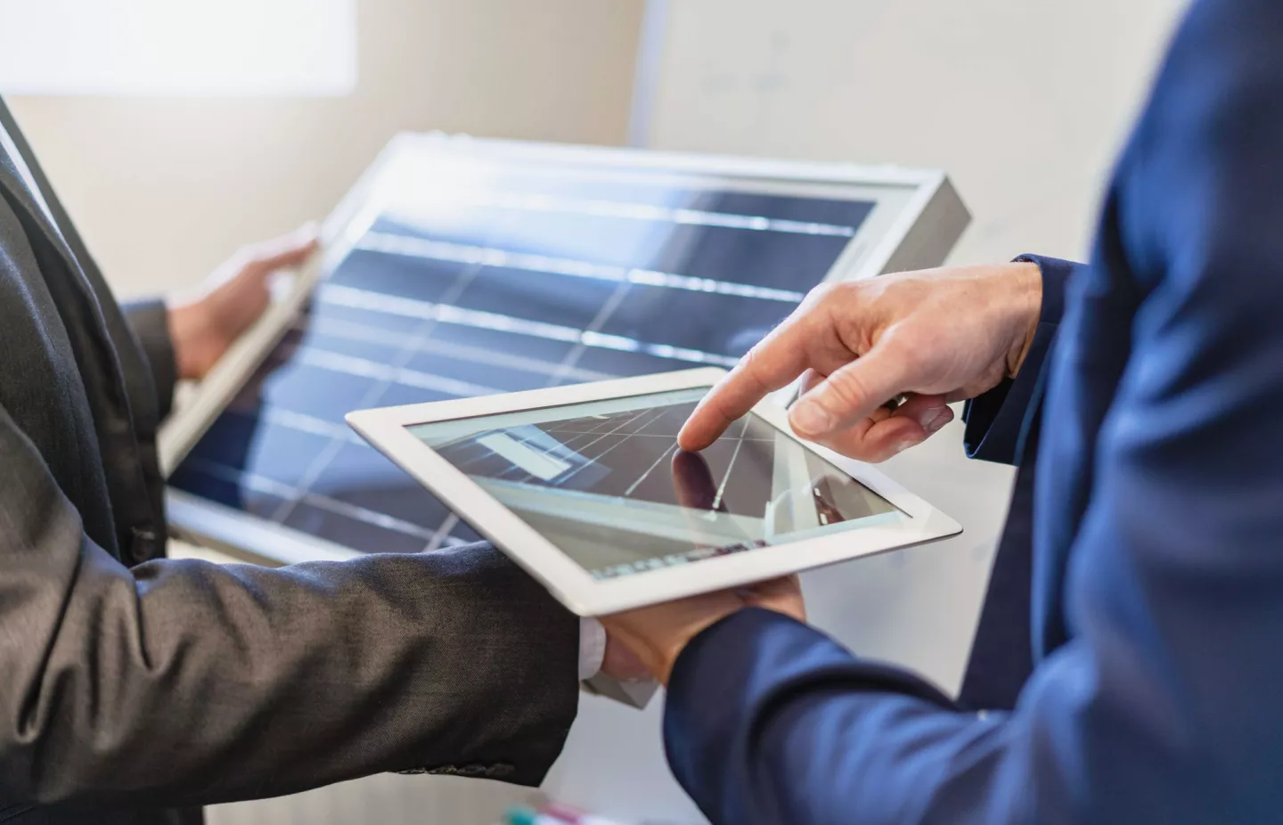 People at photovoltaic consulting