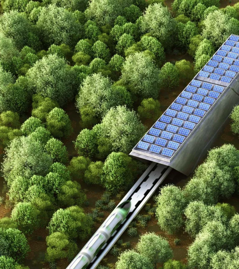 Tunnel with solar system